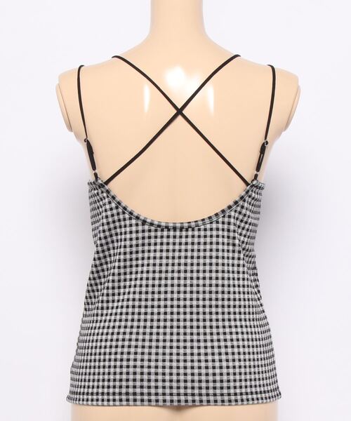 tiptop（ティップトップ）の「カップ付きバッククロスキャミソール（キャミソール・レディース・B/A/ブラック/オフホワイト/ピンク/ホワイト系その他・FREE）」の7枚目の写真