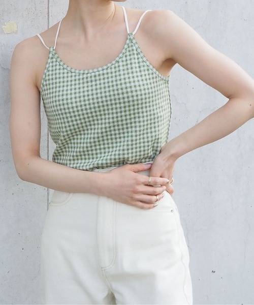 tiptop（ティップトップ）の「カップ付きバッククロスキャミソール（キャミソール・レディース・B/A/ブラック/オフホワイト/ピンク/ホワイト系その他・FREE）」の6枚目の写真