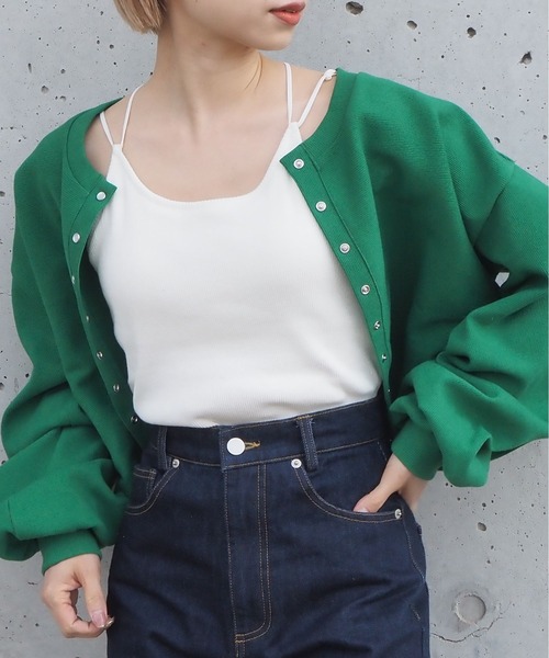 tiptop（ティップトップ）の「カップ付きバッククロスキャミソール（キャミソール・レディース・B/A/ブラック/オフホワイト/ピンク/ホワイト系その他・FREE）」の9枚目の写真