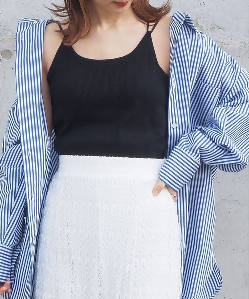 tiptop（ティップトップ）の「カップ付きバッククロスキャミソール（キャミソール・レディース・B/A/ブラック/オフホワイト/ピンク/ホワイト系その他・FREE）」の15枚目の写真