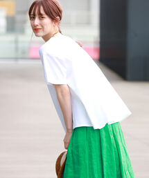 Ray BEAMS | Ray BEAMS / バック フレア ハーフスリーブ Tシャツ(Tシャツ/カットソー)