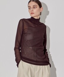 city（シティ）の「【CITY】ストレッチチュールハイネックTOPS（Tシャツ/カットソー）」