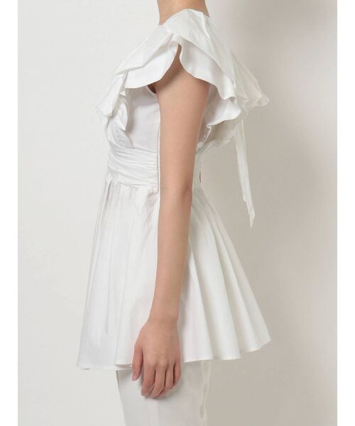 MERCURYDUO(マーキュリーデュオ)の「ボリュームタックスリーブチュニックブラウス(シャツ/ブラウス・レディース・オフホワイト/ブラック/ブルー・FREE)」の8枚目の写真