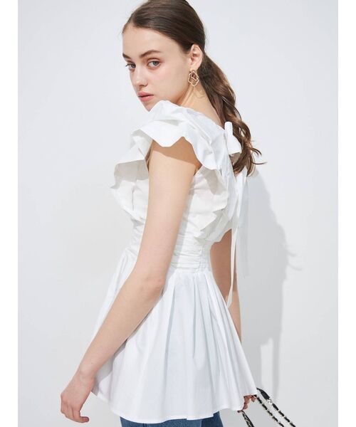 MERCURYDUO(マーキュリーデュオ)の「ボリュームタックスリーブチュニックブラウス(シャツ/ブラウス・レディース・オフホワイト/ブラック/ブルー・FREE)」の17枚目の写真