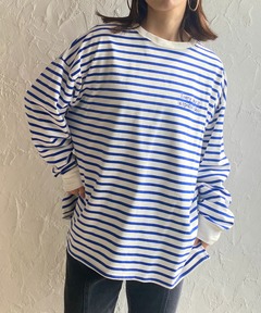 LOOPWHEELER for LOWERCASE】別注 リラックス ボーダーバスクシャツ（T