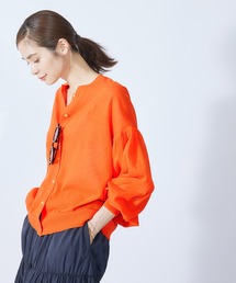 ROPE' | リネン混ギャザースリーブシアーカーディガン(カーディガン/ボレロ)