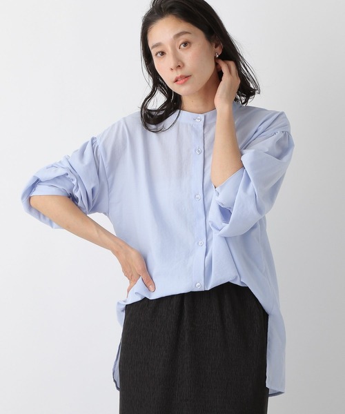 LEPSIM（レプシィム）の「2WAYピンタックブラウス　274207（シャツ/ブラウス・レディース・グレー/オフホワイト/ブルー/ホワイト・FREE）」の4枚目の写真