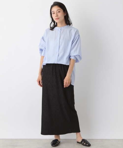 LEPSIM（レプシィム）の「2WAYピンタックブラウス　274207（シャツ/ブラウス・レディース・グレー/オフホワイト/ブルー/ホワイト・FREE）」の5枚目の写真