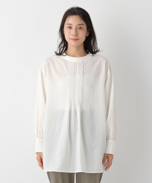 LEPSIM（レプシィム）の「2WAYピンタックブラウス　274207（シャツ/ブラウス・レディース・グレー/オフホワイト/ブルー/ホワイト・FREE）」の10枚目の写真