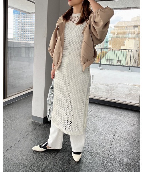 LiSeek（リシーク）の「【LiSeeK】フード付ボリュームスリーブブルゾン（ブルゾン・レディース・ベージュ/アイボリー/カーキ・FREE）」の7枚目の写真