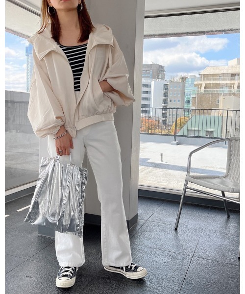 LiSeek（リシーク）の「【LiSeeK】フード付ボリュームスリーブブルゾン（ブルゾン・レディース・ベージュ/アイボリー/カーキ・FREE）」の13枚目の写真