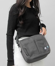 撥水ナイロン 軽量 ダブルポケット ミニショルダーバッグ
