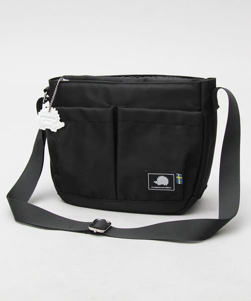 SCANDINAVIAN FOREST（スカンジナビアン・フォレスト）の「撥水ナイロン 軽量 ダブルポケット ミニショルダーバッグ（ショルダーバッグ・レディース・ブラック/グレー/ベージュ/ベージュ系その他/ブラウン/ブルー・FREE）」の12枚目の写真