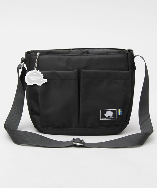 SCANDINAVIAN FOREST（スカンジナビアン・フォレスト）の「撥水ナイロン 軽量 ダブルポケット ミニショルダーバッグ（ショルダーバッグ・レディース・ブラック/グレー/ベージュ/ベージュ系その他/ブラウン/ブルー・FREE）」の10枚目の写真