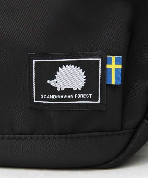 SCANDINAVIAN FOREST（スカンジナビアン・フォレスト）の「撥水ナイロン 軽量 ダブルポケット ミニショルダーバッグ（ショルダーバッグ・レディース・ブラック/グレー/ベージュ/ベージュ系その他/ブラウン/ブルー・FREE）」の20枚目の写真