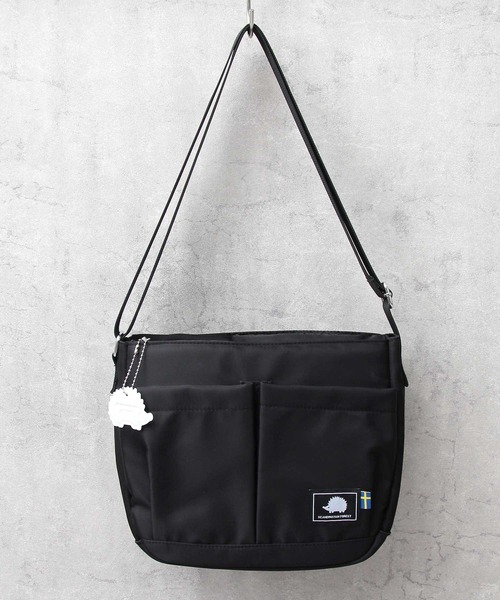 SCANDINAVIAN FOREST（スカンジナビアン・フォレスト）の「撥水ナイロン 軽量 ダブルポケット ミニショルダーバッグ（ショルダーバッグ・レディース・ブラック/グレー/ベージュ/ベージュ系その他/ブラウン/ブルー・FREE）」の19枚目の写真