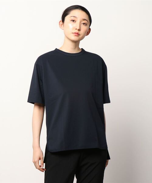 Go to by mizuno（ゴートゥーバイミズノ）の「ハイゲージニット半袖シャツ　［ウィメンズ］（シャツ/ブラウス・レディース・ライトブルー/ネイビー/グレイッシュベージュ・M/L）」の12枚目の写真