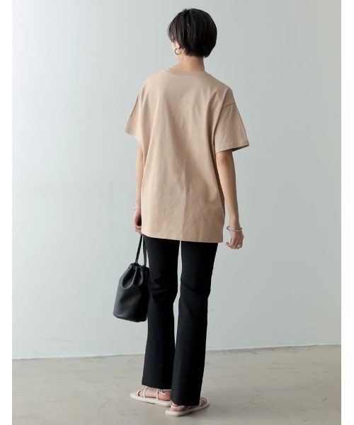 Re:EDIT(リエディ)の「USAコットンレギュラーTシャツ(Tシャツ/カットソー・レディース・ブラック/オフホワイト/ベージュ・MEDIUM/LARGE)」の8枚目の写真
