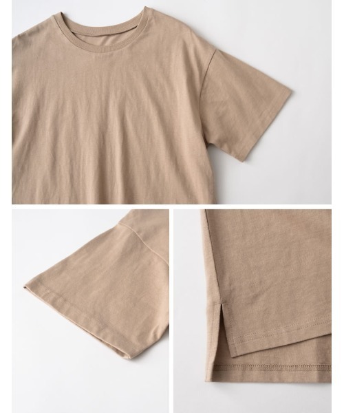 Re:EDIT(リエディ)の「USAコットンレギュラーTシャツ(Tシャツ/カットソー・レディース・ブラック/オフホワイト/ベージュ・MEDIUM/LARGE)」の6枚目の写真