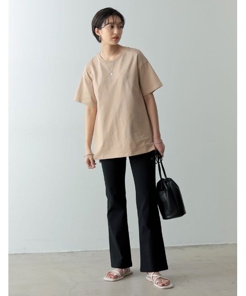 Re:EDIT(リエディ)の「USAコットンレギュラーTシャツ(Tシャツ/カットソー・レディース・ブラック/オフホワイト/ベージュ・MEDIUM/LARGE)」の10枚目の写真