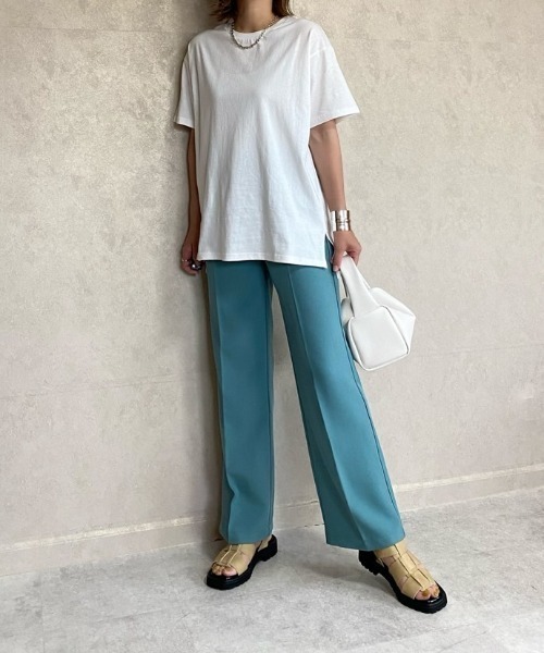Re:EDIT(リエディ)の「USAコットンレギュラーTシャツ(Tシャツ/カットソー・レディース・ブラック/オフホワイト/ベージュ・MEDIUM/LARGE)」の22枚目の写真