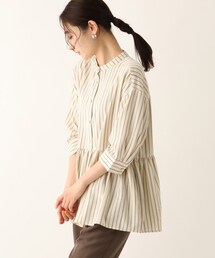 OPAQUE.CLIP | 【CERCA/セルカ】ストライプチュニックペプラムシャツ【WEB限定サイズ】(シャツ/ブラウス)