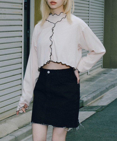 WHO'S WHO gallery（フーズフーギャラリー）の「メローカーデ（カーディガン/ボレロ・レディース・アイボリー/キャメル/ブラック/パープル・FREE）」の6枚目の写真