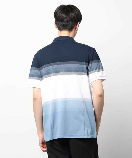 【オシャレ☆人気☆Michael ross】青　ポロシャツ　サイズL MICHAEL KORS（マイケルコース）の「オンブレ SS ポロ