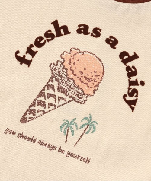 BREEZE(ブリーズ)の「リンガーTシャツ(Tシャツ/カットソー・キッズ・グリーン/ブラウン・120/100/150/140/110/90/130)」の7枚目の写真