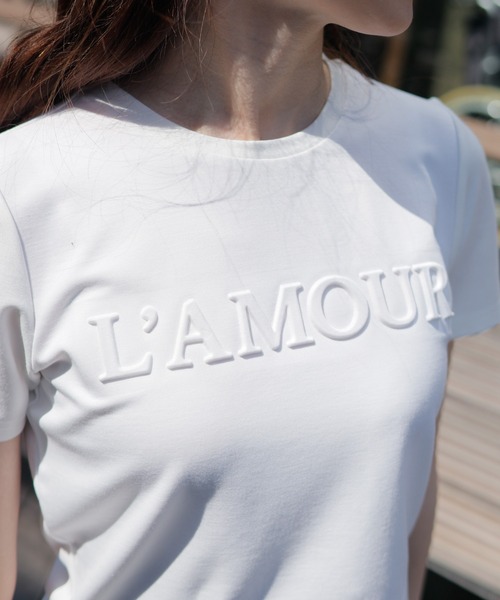 LIPSERVICE(リップサービス)の「L'AMOUR Tシャツ(Tシャツ/カットソー・レディース・ホワイト/ベージュ/ブラック・FREE)」の5枚目の写真