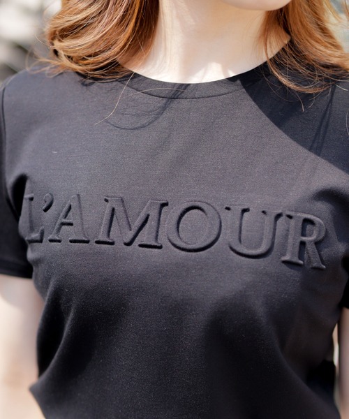 LIPSERVICE(リップサービス)の「L'AMOUR Tシャツ(Tシャツ/カットソー・レディース・ホワイト/ベージュ/ブラック・FREE)」の9枚目の写真