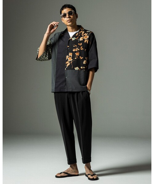 THE SHOP TK (ザ ショップ ティーケー )の「◆パネルデザインオープンカラーシャツ(シャツ/ブラウス・メンズ・ブラック系4/ベージュ系4・02/03/04)」の3枚目の写真