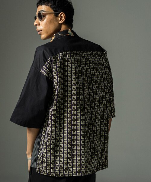 THE SHOP TK (ザ ショップ ティーケー )の「◆パネルデザインオープンカラーシャツ(シャツ/ブラウス・メンズ・ブラック系4/ベージュ系4・02/03/04)」の7枚目の写真
