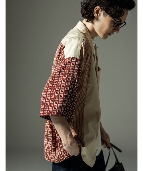 THE SHOP TK (ザ ショップ ティーケー )の「◆パネルデザインオープンカラーシャツ(シャツ/ブラウス・メンズ・ブラック系4/ベージュ系4・02/03/04)」の10枚目の写真