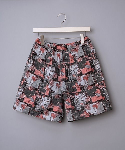 ボタニカルリーフジャガード ワイド イージーショートパンツ【セットアップ対応】（その他パンツ）｜Revo.（レボ）