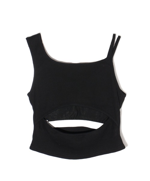 one way(ワンウェイ)の「ショート丈パット付きキャミ(キャミソール・レディース・ホワイト/ブラック/ライトグリーン・FREE)」の4枚目の写真