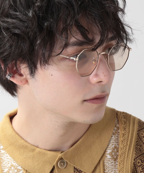 RAGEBLUE（レイジブルー）の「メタルフレームメガネ２（サングラス・メンズ・ブラック系その他/ベージュ系その他・FREE）」の4枚目の写真