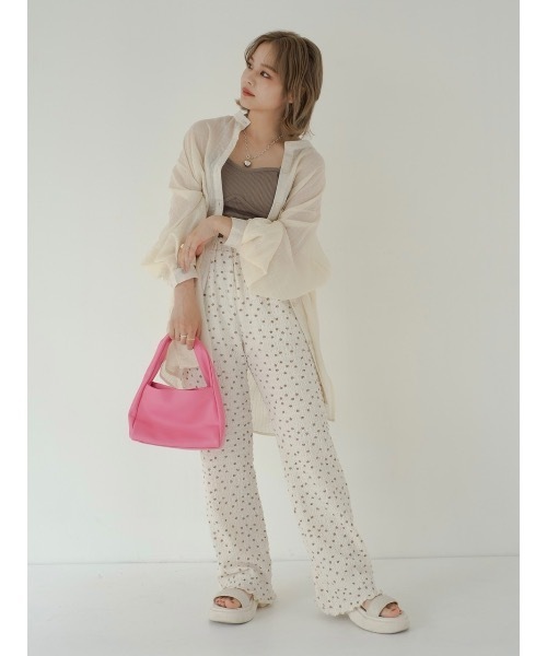 jumelle(ジュメロ)の「シャーリングプリントパンツ(その他パンツ・レディース・ベージュ・FREE)」の3枚目の写真