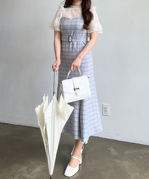 TITTY&CO.（ティティーアンドコー）の「【TITTY&CO.】半袖フリルスリーブチュールトップス（シャツ/ブラウス・レディース・ライトブルー/ブラック/アイボリー・FREE）」の16枚目の写真