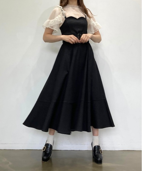 TITTY&CO.（ティティーアンドコー）の「【TITTY&CO.】半袖フリルスリーブチュールトップス（シャツ/ブラウス・レディース・ライトブルー/ブラック/アイボリー・FREE）」の18枚目の写真