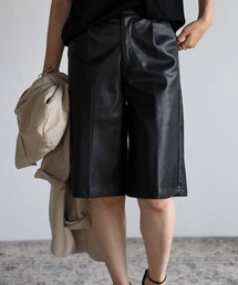 Bonjour Sagan | 【2022 S/S 新作】フェイクレザーバミューダパンツ(その他パンツ)