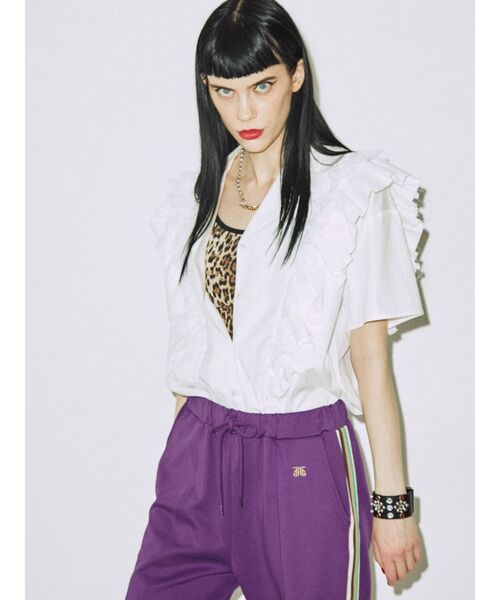 jouetie（ジュエティ）の「カラーラインジャージパンツ【トラックパンツ】（その他パンツ・レディース・ブラック/グリーン/パープル/オレンジ/ブルー・MEDIUM）」の17枚目の写真