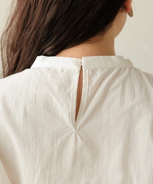 Bab（バブ）の「袖レースギャザーブラウス（シャツ/ブラウス・レディース・ブラック/ブラウン/オフホワイト・M）」の12枚目の写真