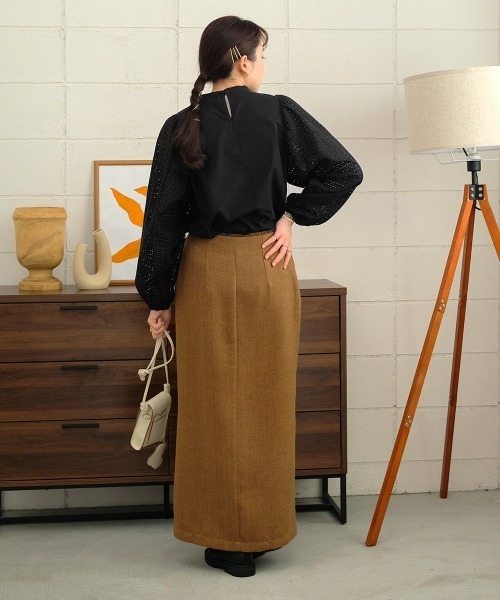 Bab（バブ）の「袖レースギャザーブラウス（シャツ/ブラウス・レディース・ブラック/ブラウン/オフホワイト・M）」の22枚目の写真