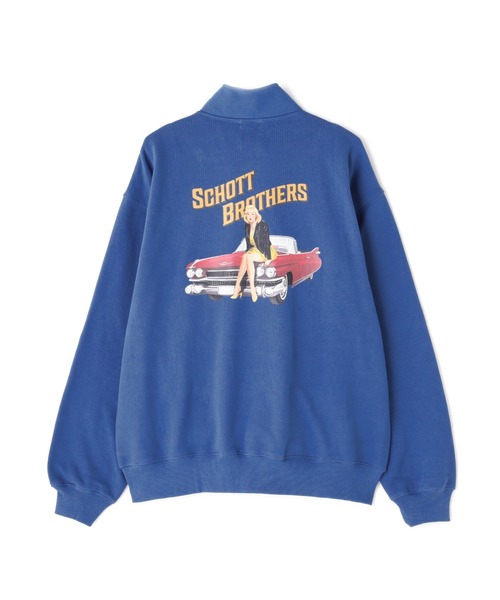 schott（ショット）の「【WEB LIMITED】Schott/ショット/SNAP SWEAT PINUP/スナップスウェット ピンナップ（スウェット・メンズ・ブラック/ゴールド/ブルーグレー/ブルー・MEDIUM/LARGE/X-LARGE/XX-LARGE）」の22枚目の写真