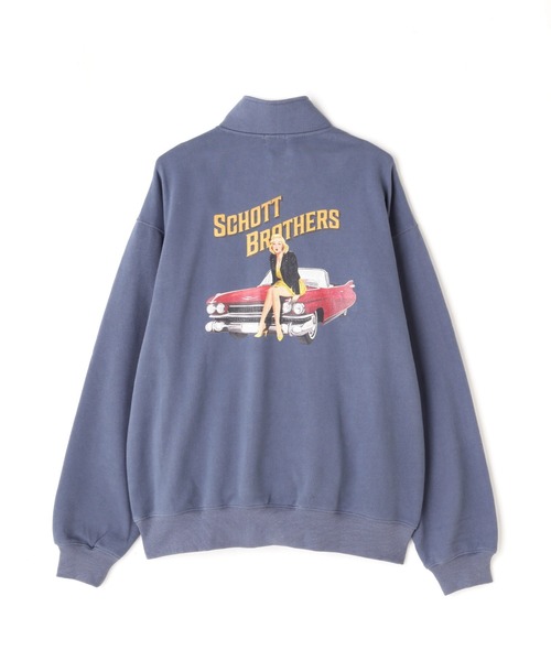 schott（ショット）の「【WEB LIMITED】Schott/ショット/SNAP SWEAT PINUP/スナップスウェット ピンナップ（スウェット・メンズ・ブラック/ゴールド/ブルーグレー/ブルー・MEDIUM/LARGE/X-LARGE/XX-LARGE）」の19枚目の写真