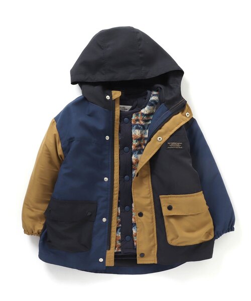 BREEZE（ブリーズ）の「4wayマウンテンジャケット（ダウンジャケット/コート・キッズ・カーキ/レインボー・100/110/130/140/80/120/90）」の13枚目の写真