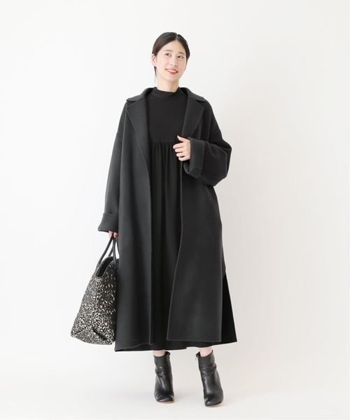 VERMEIL par iena（ヴェルメイユパーイエナ）の「《追加》アセテートバックサテンジョーゼットワンピース（ワンピース・レディース・ブラック/ネイビー・FREE）」の13枚目の写真