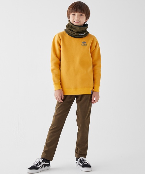 KRIFF MAYER（クリフメイヤー）の「ニット パッチワーク ネックウォーマー バラクラバ（ネックウォーマー/スヌード・キッズ・チャコール/モカ/ネイビー/カーキ・MEDIUM/LARGE）」の5枚目の写真