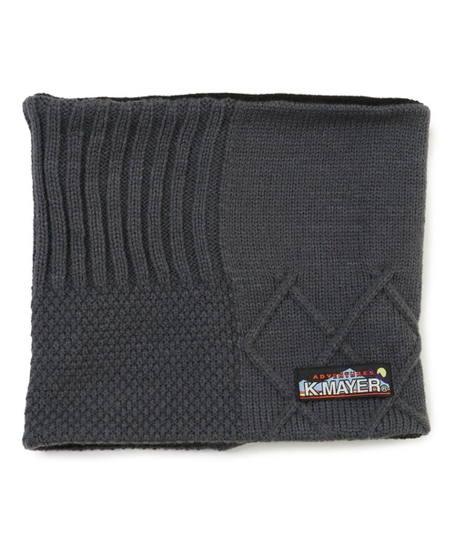 KRIFF MAYER（クリフメイヤー）の「ニット パッチワーク ネックウォーマー バラクラバ（ネックウォーマー/スヌード・キッズ・チャコール/モカ/ネイビー/カーキ・MEDIUM/LARGE）」の11枚目の写真